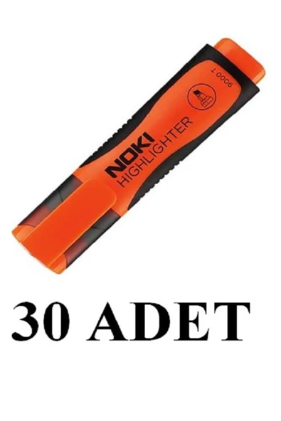 30 Adet Turuncu Fosforlu Kalem 9000