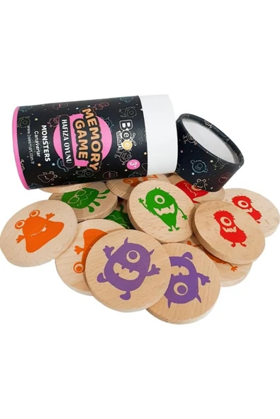 Memory Game Monsters - Ahşap Canavarlar - 3