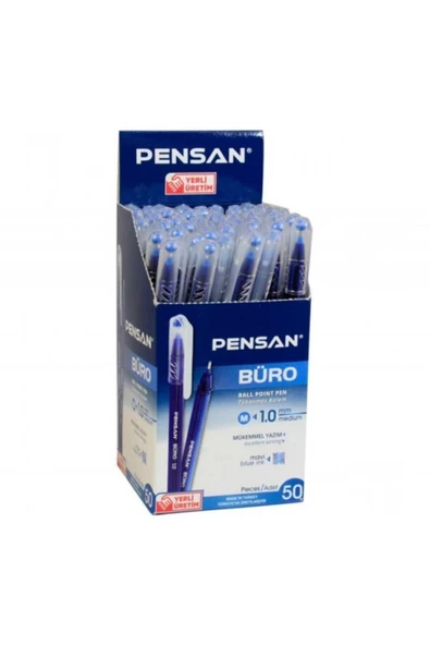 Tükenmez Kalem Büro 1 Mm 50'li Mavi 2270