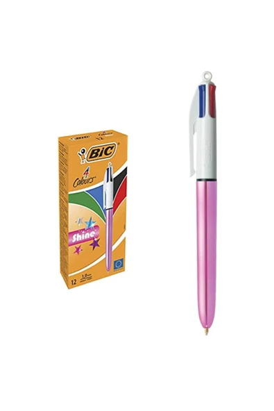 Tükenmez Kalem Shıne 4 Colours Pembe Gövde 951352