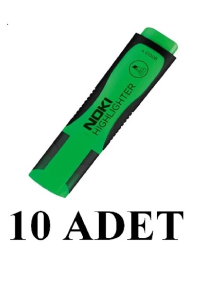 10 Adet Yeşil Fosforlu Kalem 9000