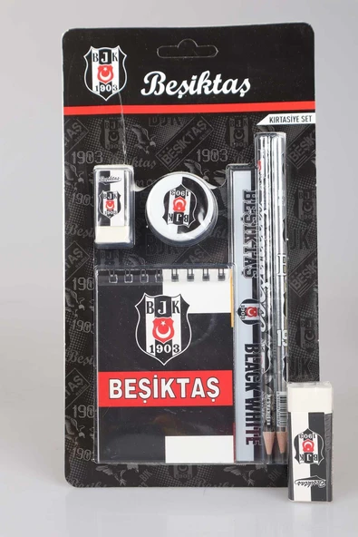 Yeni Sezon Lisanslı 7'li Kırtasiye Seti Not Defteri,cetvel,2 Adet Silgi,kalemtraş,2 Adet Ku