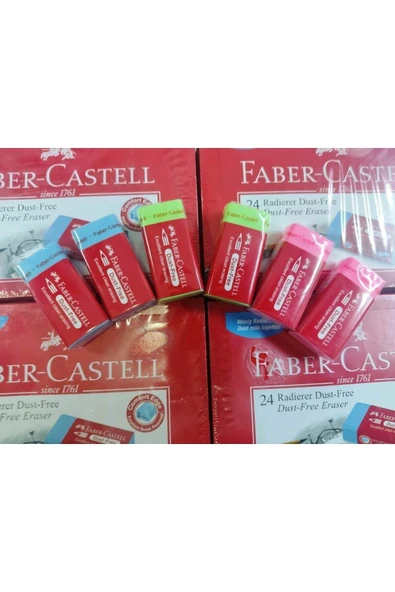 FABER-CASTELL ORTA BOY 6 LI RENKLİ SİLGİ