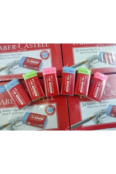 FABER-CASTELL ORTA BOY 6 LI RENKLİ SİLGİ - 3