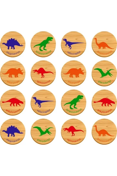 Memory Game Dinosaurs - Ahşap Dinazorlar - 3