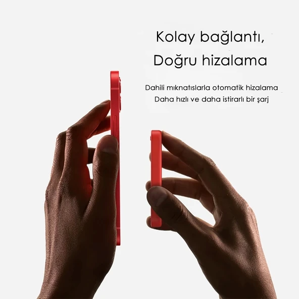 SWORD Magsafe Powerbank 4200mAh 15W Hızlı Şarj İnce ve Hafif iPhone ve Android Uyumlu Beyaz SW-MGSF4 - 2