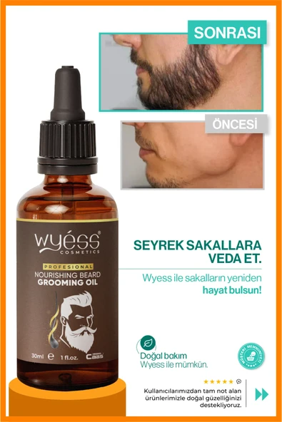 Seyrek Sakal Ve Köselik Için Güçlendirici Sakal & Bıyık Yağı