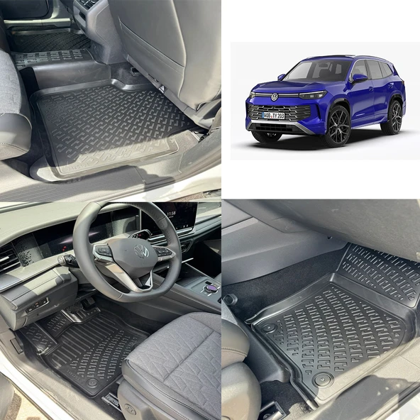 Rizline Volkswagen Tayron 2024 Ve Sonrası 3D Havuzlu Paspas Siyah ürün görseli