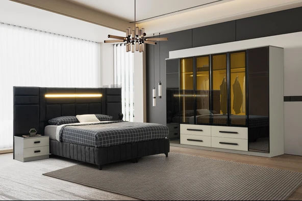 Himalaya 6 Kapaklı %100 MDF Gardırop | Ücretsiz Teslimat ve Kurulum - 4