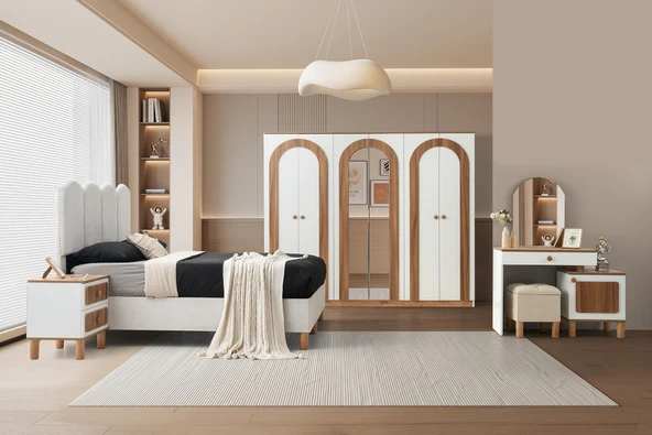 Alpina 6 Kapaklı %100 MDF Gardırop | Ücretsiz Teslimat ve Kurulum - 6