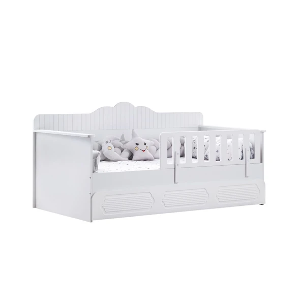 Yavrulu Karyola, Flower Yavrulu Montessori Karyola - Gri + 1 Adet Comfort Yatak - 11