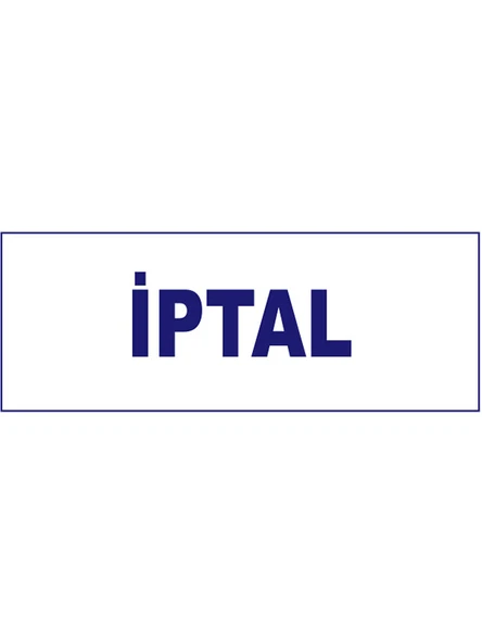 İptal Kaşesi, 912 (51x19 mm) Mavi Keçeli Otomatik Kaşe