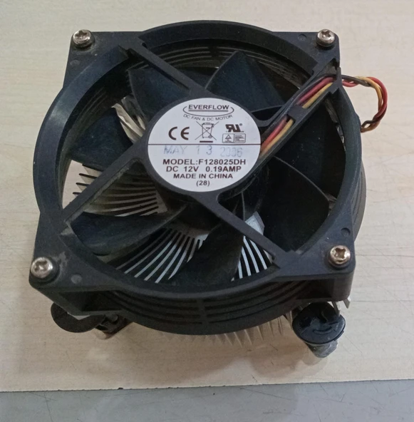 EVERFLOW F128025DH 80X25 12 VDC 0.19A CPU FAN (KASALARDAN ÇIKMA-GÜÇLÜ FAN)