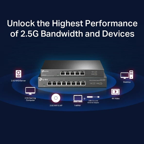 TP-LINK TL-SG105-M2 5PORT 10/100/1000 YÖNETİLEMEZ SWITCH - 4