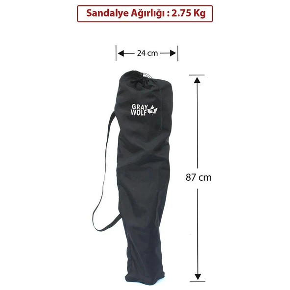 Gray Wolf Bardaklı Kamp Sandalyesi - Kırmızı BP200 - 4