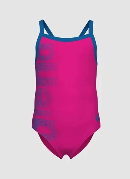 Arena Logo Kids Girl One Piece Kız Çocuk Yüzücü Mayosu Pembe 003605680