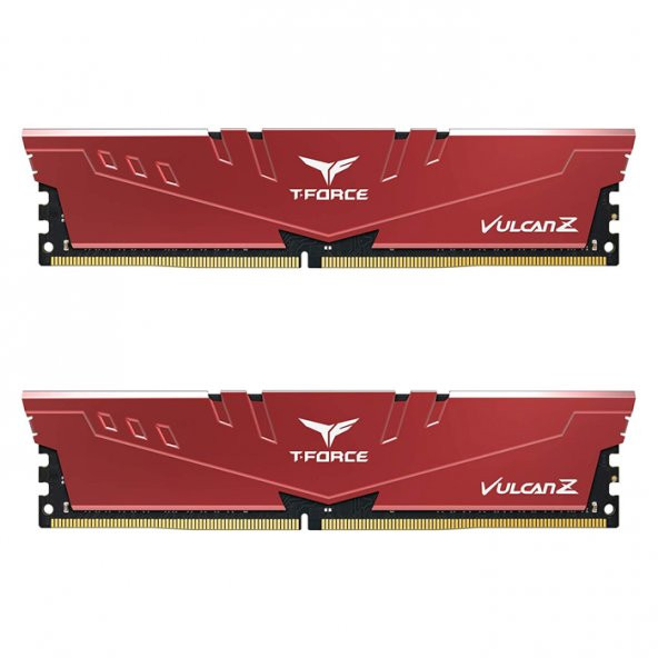 Team T-Force Vulcan Z Red 32GB 2x16GB 3200MHz CL16 DDR4 Gaming Ram (TLZRD432G3200HC16FDC01)