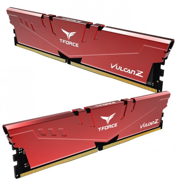 Team T-Force Vulcan Z Red 32GB 2x16GB 3200MHz CL16 DDR4 Gaming Ram (TLZRD432G3200HC16FDC01) - 2