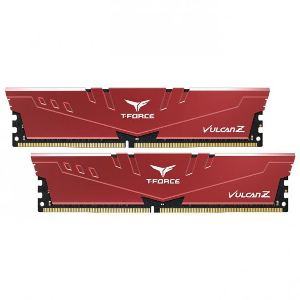 Team T-Force Vulcan Z Red 32GB 2x16GB 3200MHz CL16 DDR4 Gaming Ram (TLZRD432G3200HC16FDC01) - 3