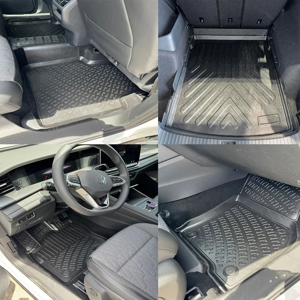 Rizline Volkswagen Tayron 2024 Ve Sonrası 3D Paspas ve Alt Bagaj Havuzu Set ürün görseli