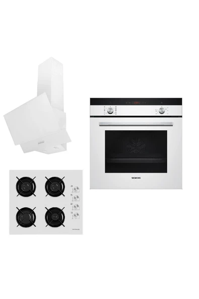 Siemens & Femaş  White  City  3 lü Ankastre Set  ( HB214FBW1T - B 3140 - FD 102 ) ürün görseli