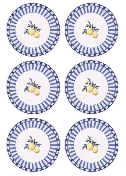 The Mia Odore Di Limone Yemek Tabağı 6lı Set 20 cm