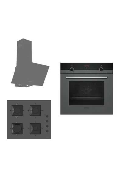 Siemens & Ferre Grion 3 lü Ankastre Set ( HB514FBH2T- SS208 - D088 ) - 1