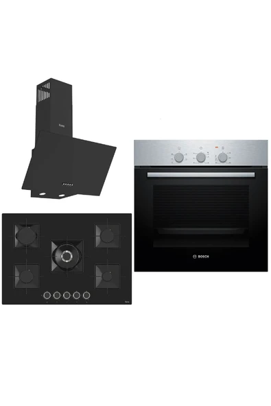 Bosch & Ferre Large Apiralla 3 lü Ankastre Set ( HBF011BR0T - SS035 - D086 ) 75 cm Ocak - 1
