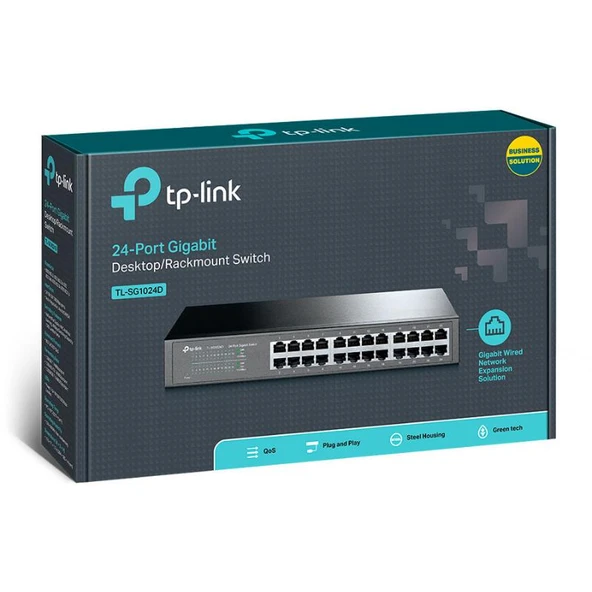 Tp-Link TL-SG1024D - 24-Port 10/100/1000Mbps Gigabit Switch, Rack Mount - 4