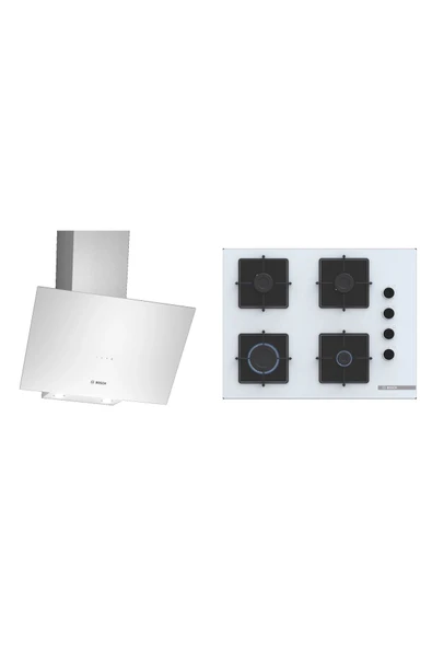 Bosch Beyaz İkili Ankastre Set (DWK64PJ20T-POP7C2P30O) - 1