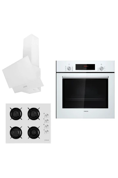 Siemens & Femaş New White City 3 lü Ankastre Set ( HB012FBW1T - B 3140 - FD 102 ) - 1