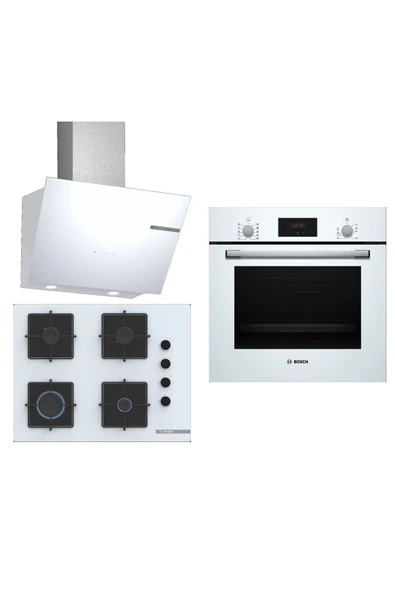 Bosch Ankastre 3 Lü Set 304( HBF512BW1T - POP7C2P30O - DWK66PJ20T ) - 1