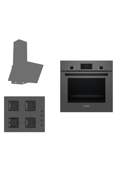 Bosch & Ferre Grigio 3 lü Ankastre Set ( HBF512BH1T - SS208 - D088 ) - 1