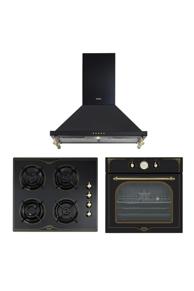 Vestel Siyah Rustik Set (AF-7688 RS + AO-6104 YRS + Ad 60041 RS) ürün görseli