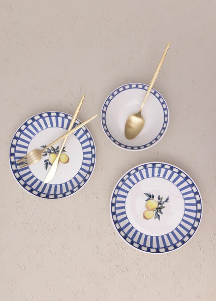 The Mia Odore Di Limone Yemek Tabağı 6lı Set 20 cm - Resim 3