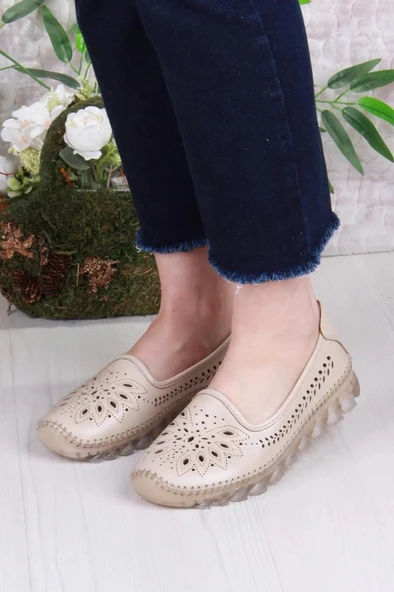 Pisagor Ps-32970 Ortopedik Kadın Günlük Hakiki Deri Ayakkabı - 2