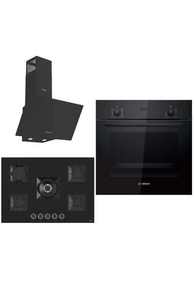 Bosch & Ferre Large Sanremo 3 lü Ankastre Set ( HBF512BB1T - SS035 - D086 ) 75 cm Ocak - 1
