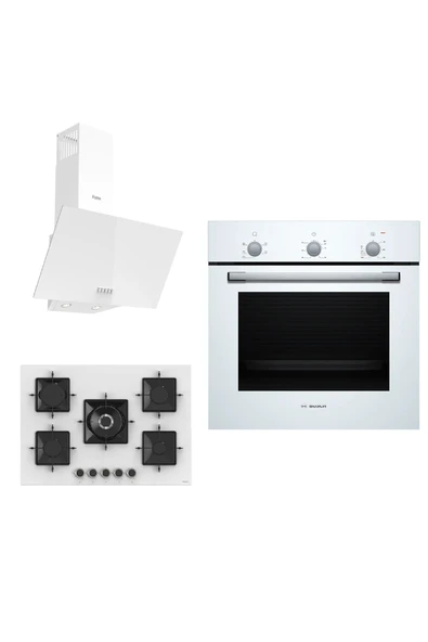 Bosch & Ferre Large Daylight 3 lü Ankastre Set ( HBF011BV1T - SS036 - D087 ) 75 cm Ocak - 1