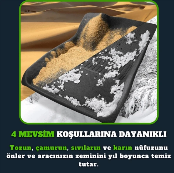 Renault Clio 4 2012-2019 4D Premium Havuzlu Paspas - 8