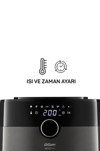 Arzum AR2074(AR2091)-B Airtasty XL Yağsız Fitöz Airfryer, 6 Litre Kapasite, Bakır - 6