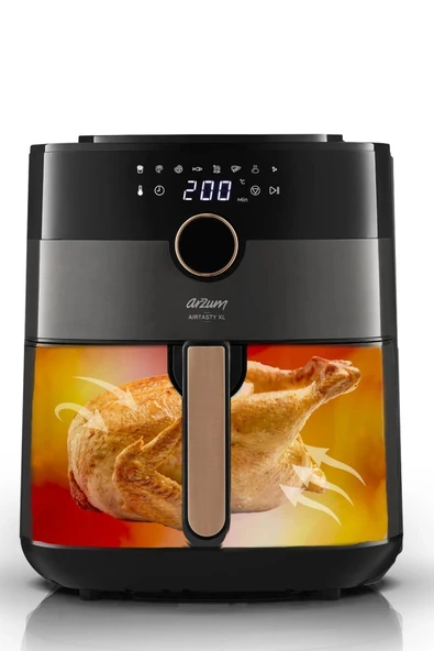 Arzum AR2074(AR2091)-B Airtasty XL Yağsız Fitöz Airfryer, 6 Litre Kapasite, Bakır - 5