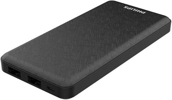 Philips 10.000 mAh Power Bank DLP 1910 Siyah 2 Çıkış