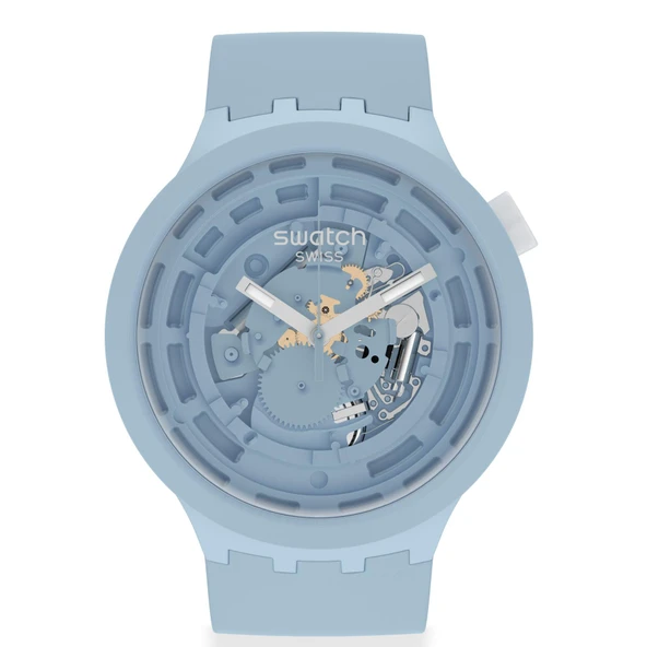 SB03N100 Swatch Big Bold Ceramic C-Blue Unisex Kol Saati