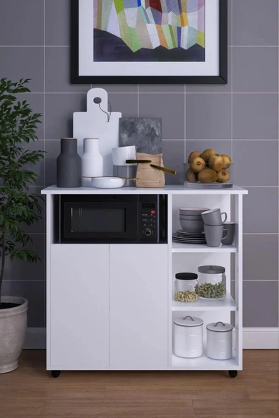 Alya MDF Çok Amaçlı Dolap Mutfak Dolabı Kiler Dolabı