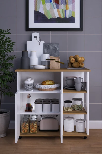 Alya MDF Çok Amaçlı Dolap Mutfak Dolabı Kiler Dolabı - 8