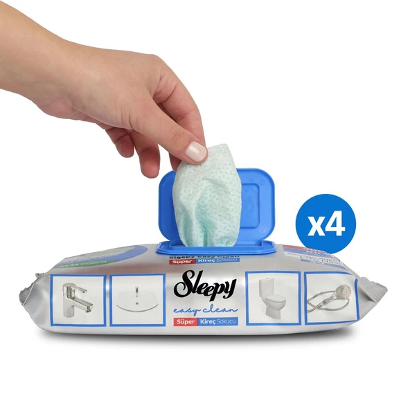 Sleepy Easy Clean Süper Kireç Sökücü Yüzey Temizlik Havlusu&Mendili 4x30 (120 Yaprak) - 2