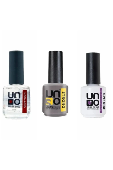 Fontenay Kalıcı Oje Set Uno Non-Acid PrimerBond 15 Ml Primer+Strong Base Coat 15 ml+Top Coat 15 ml ürün görseli 1
