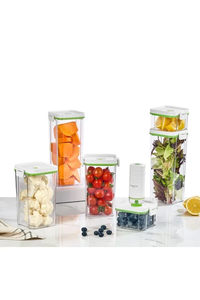 Vakumlu Saklama Kabı Seti 6lı Şarjlı Otomatik Pompalı - 2