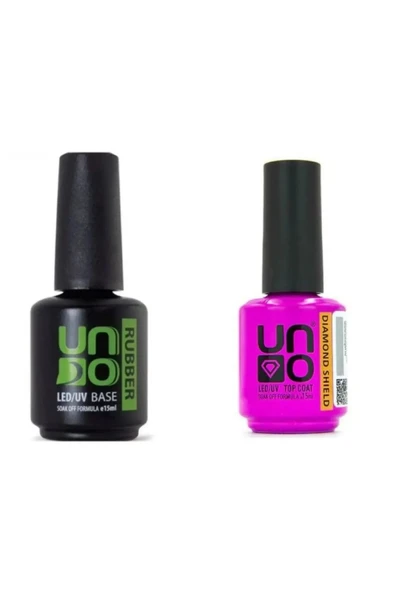 Fontenay Uno Dıamond Shıeld Top Coat 15 Ml+Uno Rubber Base Coat 15 ml 2'Lİ SET