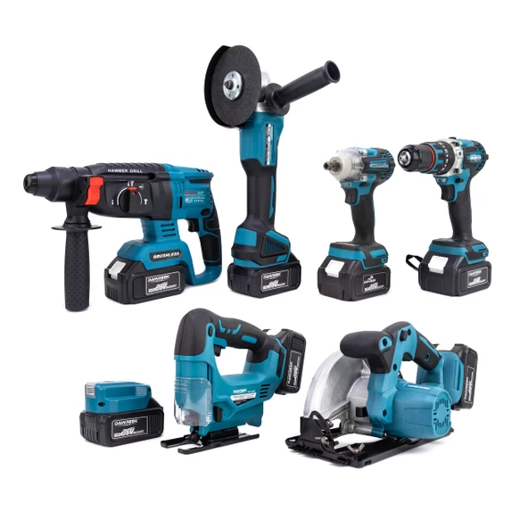 DAWREEK YEDİLİ SET MK350 (POWERBANK&LED+Ş.Hilti+Ş.spral+S.Sıkma+13mm Ç.Mandren+Ş.Dekupaj+Sunta Kesme - 4